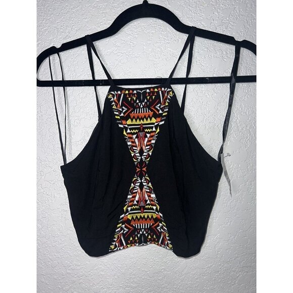 LF Run Cinta Run Festival Crop Top Concert Braless Shirt NWTS Embroidered Boho V - Picture 3 of 12